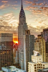 Preview wallpaper new york, skyscrapers, top view, hdr