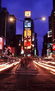 Preview wallpaper new york, times square, night city, metropolis