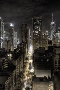 Preview wallpaper new york, united states of america, night, top view, hdr