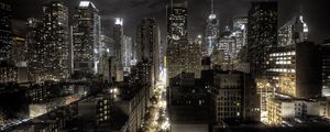 Preview wallpaper new york, united states of america, night, top view, hdr