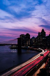 Preview wallpaper new york, usa, night, night city, road, buildings