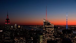 Preview wallpaper new york, usa, night, skyscrapers