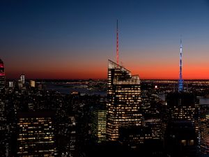 Preview wallpaper new york, usa, night, skyscrapers