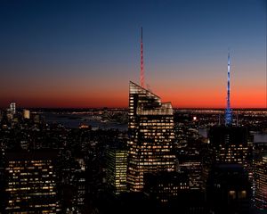 Preview wallpaper new york, usa, night, skyscrapers