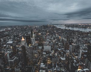 Preview wallpaper new york, usa, skyscrapers, top view