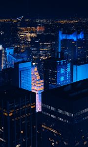 Preview wallpaper new york, usa, skyscrapers, night