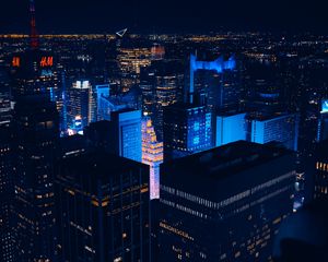 Preview wallpaper new york, usa, skyscrapers, night