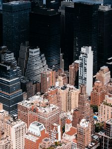 Preview wallpaper new york, usa, skyscrapers, buildings, top view