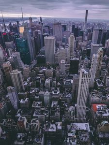 Preview wallpaper new york, usa, skyscrapers, top view