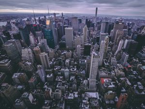 Preview wallpaper new york, usa, skyscrapers, top view