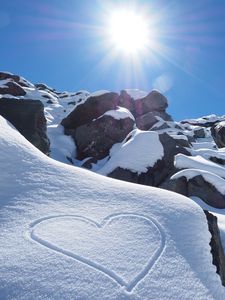 Preview wallpaper new zealand, mountains, snow, sky, sunlight