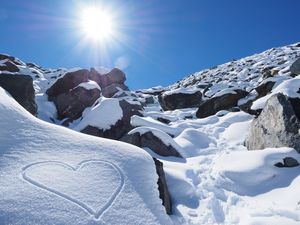 Preview wallpaper new zealand, mountains, snow, sky, sunlight