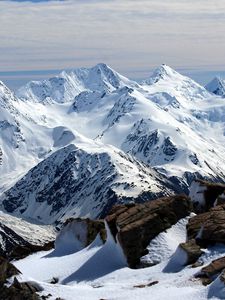 Preview wallpaper new zealand, mountains, snow, summit