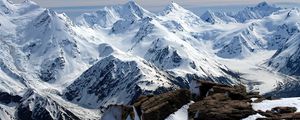 Preview wallpaper new zealand, mountains, snow, summit