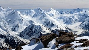 Preview wallpaper new zealand, mountains, snow, summit