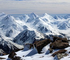 Preview wallpaper new zealand, mountains, snow, summit