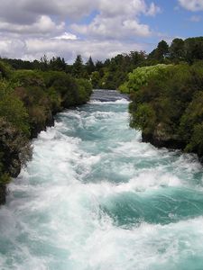 Preview wallpaper new zealand, river, flow, trees