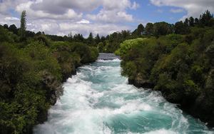 Preview wallpaper new zealand, river, flow, trees