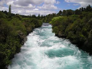 Preview wallpaper new zealand, river, flow, trees