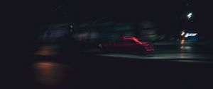 Preview wallpaper night, car, motion, blur, dark