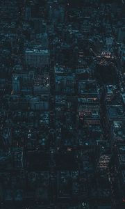 Preview wallpaper night city, aerial view, city lights, metropolis, night, new york, usa