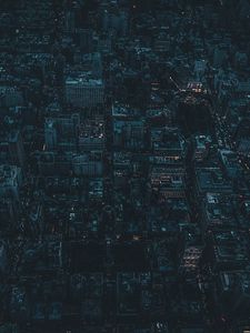 Preview wallpaper night city, aerial view, city lights, metropolis, night, new york, usa