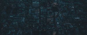 Preview wallpaper night city, aerial view, city lights, metropolis, night, new york, usa