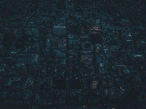 Preview wallpaper night city, aerial view, city lights, metropolis, night, new york, usa