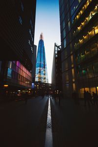 Preview wallpaper night city, architecture, street, modern