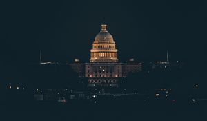 Preview wallpaper night city, building, architecture, night, dark
