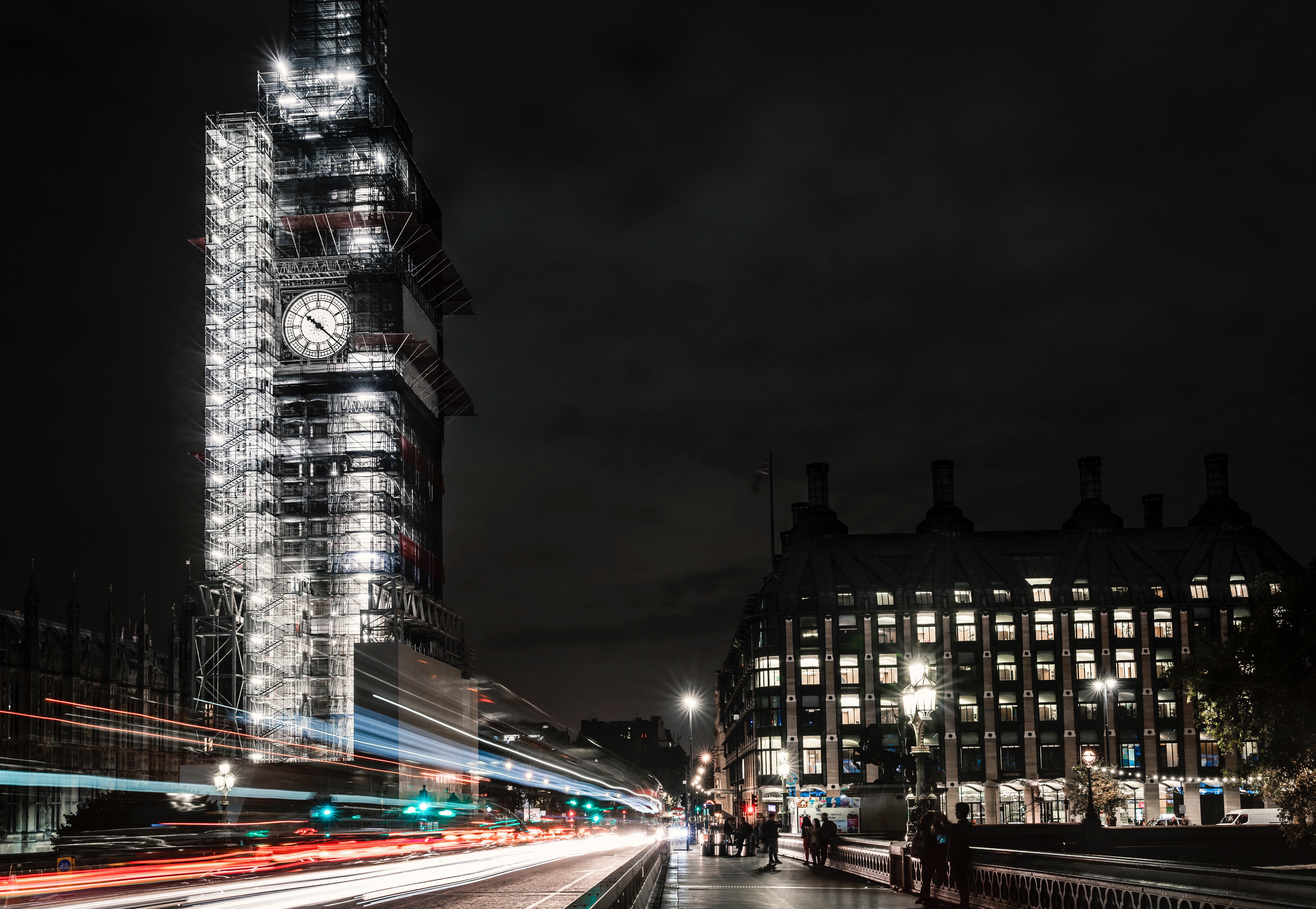 5590x3863 Wallpaper night city, building, architecture, long exposure, night, london
