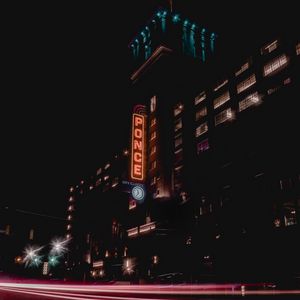 Preview wallpaper night city, building, neon, signage, usa