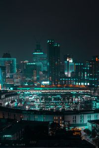 Preview wallpaper night city, buildings, architecture, lights, cityscape