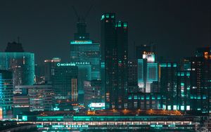 Preview wallpaper night city, buildings, architecture, lights, cityscape