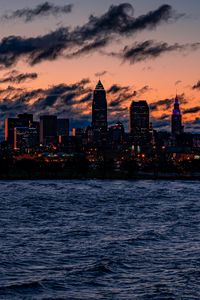 Preview wallpaper night city, buildings, architecture, usa, edgewater park