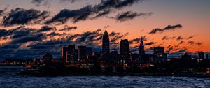 Preview wallpaper night city, buildings, architecture, usa, edgewater park