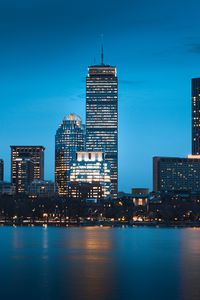 Preview wallpaper night city, buildings, architecture, usa, boston