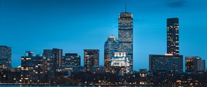Preview wallpaper night city, buildings, architecture, usa, boston