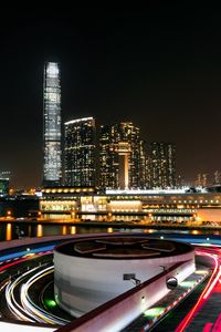 Preview wallpaper night city, buildings, architecture, skyscraper, lights