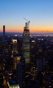 Preview wallpaper night city, buildings, architecture, tower, skyscrapers