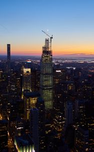 Preview wallpaper night city, buildings, architecture, tower, skyscrapers