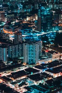 Preview wallpaper night city, buildings, architecture, apartments