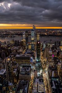 Preview wallpaper night city, buildings, skyline