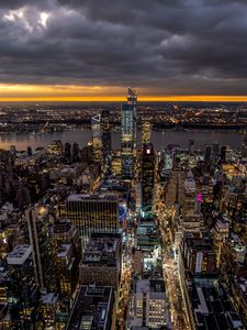 Preview wallpaper night city, buildings, skyline