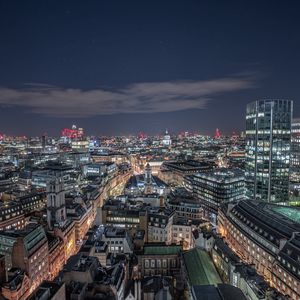 Preview wallpaper night city, city, architecture, buildings, lights