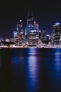 Preview wallpaper night city, city lights, architecture, sydney, australia