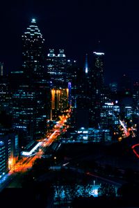 Preview wallpaper night city, city lights, light, buildings