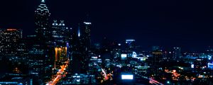 Preview wallpaper night city, city lights, light, buildings