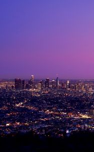 Preview wallpaper night city, city lights, night, los angeles, united states