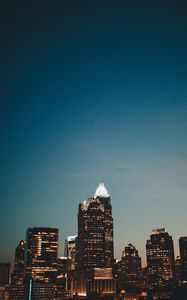 Preview wallpaper night city, city lights, night, sky, north carolina